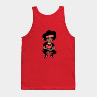 Old School Hip Hop Fly Girl Cartoon Tank Top